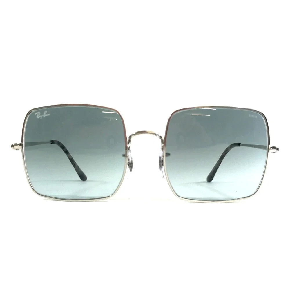 Ray-Ban Sunglasses RB1971 SQUARE 9149/AD Silver with Azure Blue Gradient Lenses